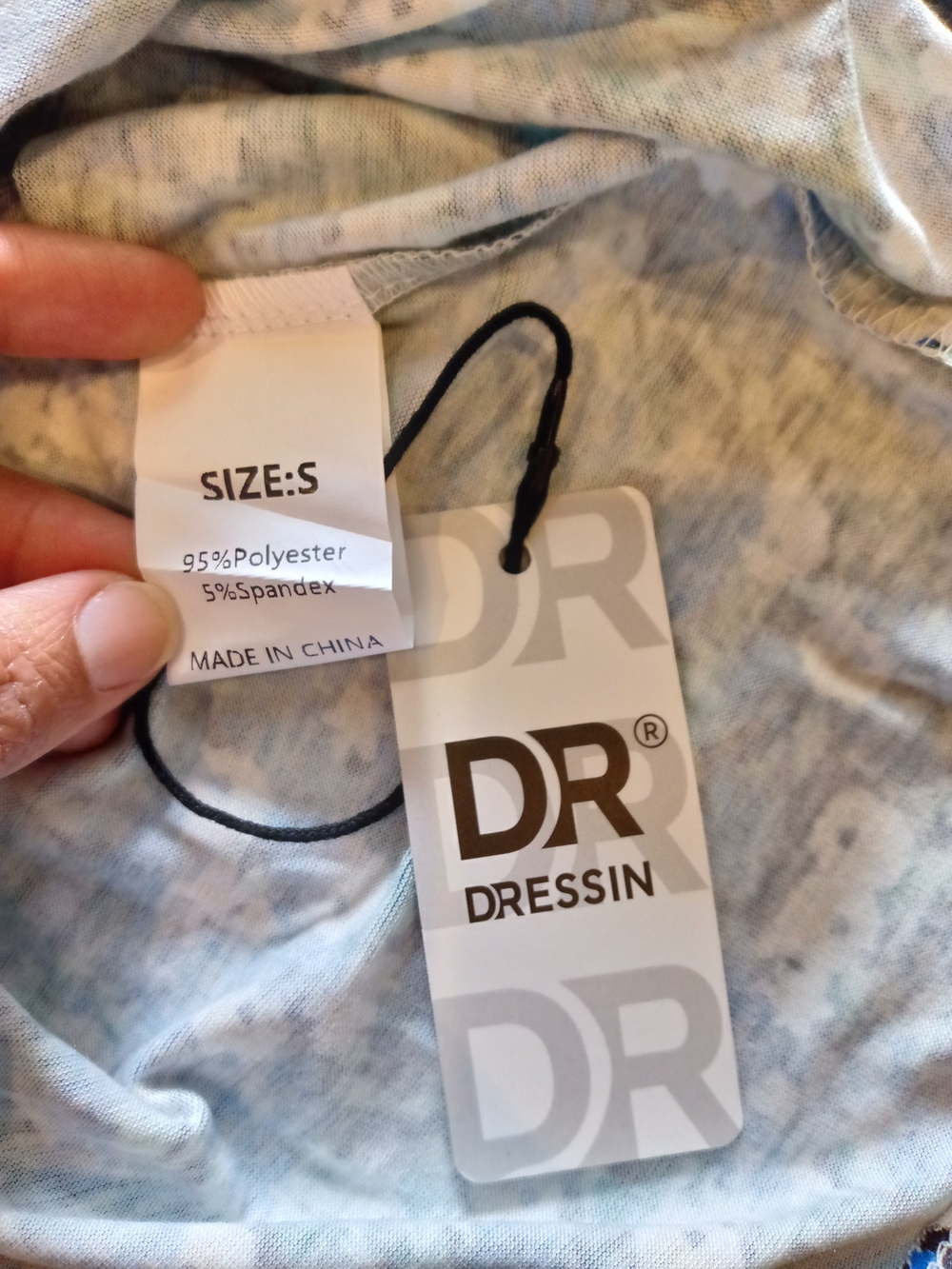 DR Dressin Gray Marble Print Tee - Size S